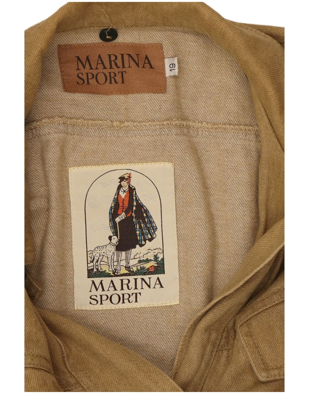 Damska kurtka dżinsowa Marina Sport, rozmiar 19, mała, bawełniana khaki