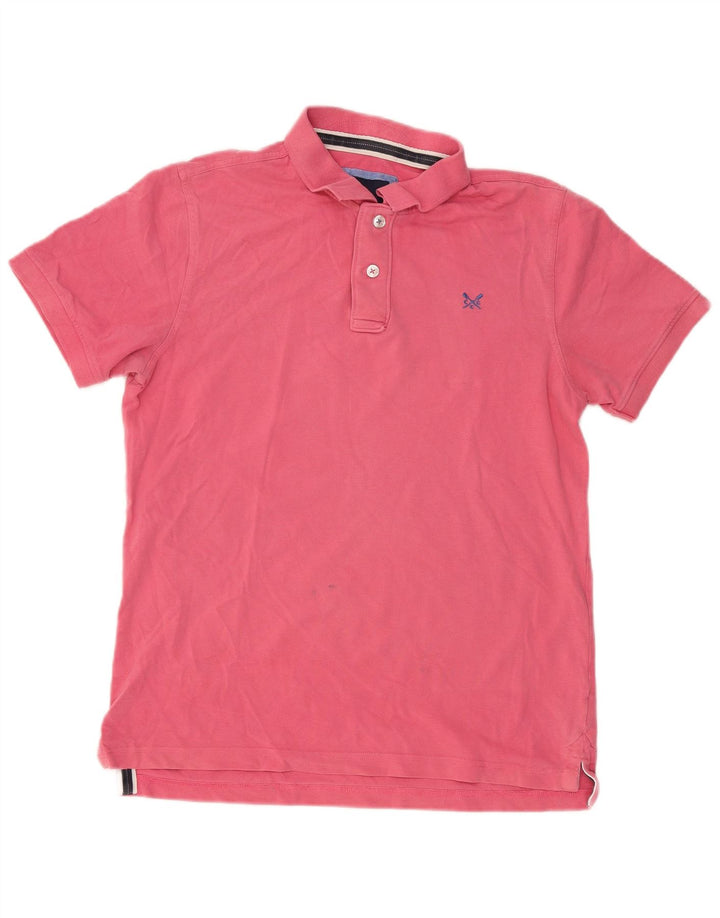 Męska koszulka polo Crew Clothing Średnioróżowa, bawełniana
