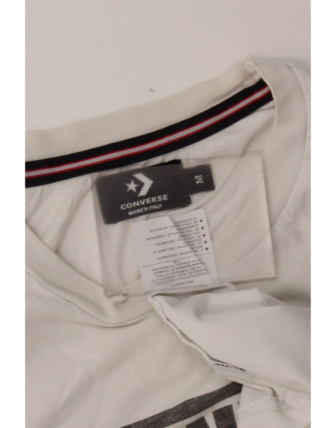 Męska koszulka Converse Chuck Taylor z grafiką, średnia, biała bawełna