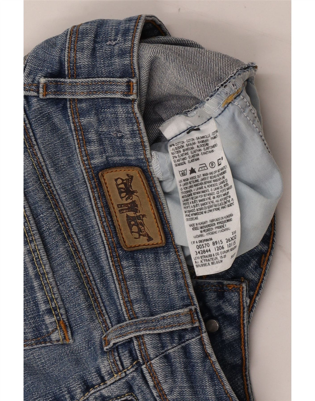 Damskie spodenki jeansowe Levi's 570 W26 Małe, niebieskie, bawełniane