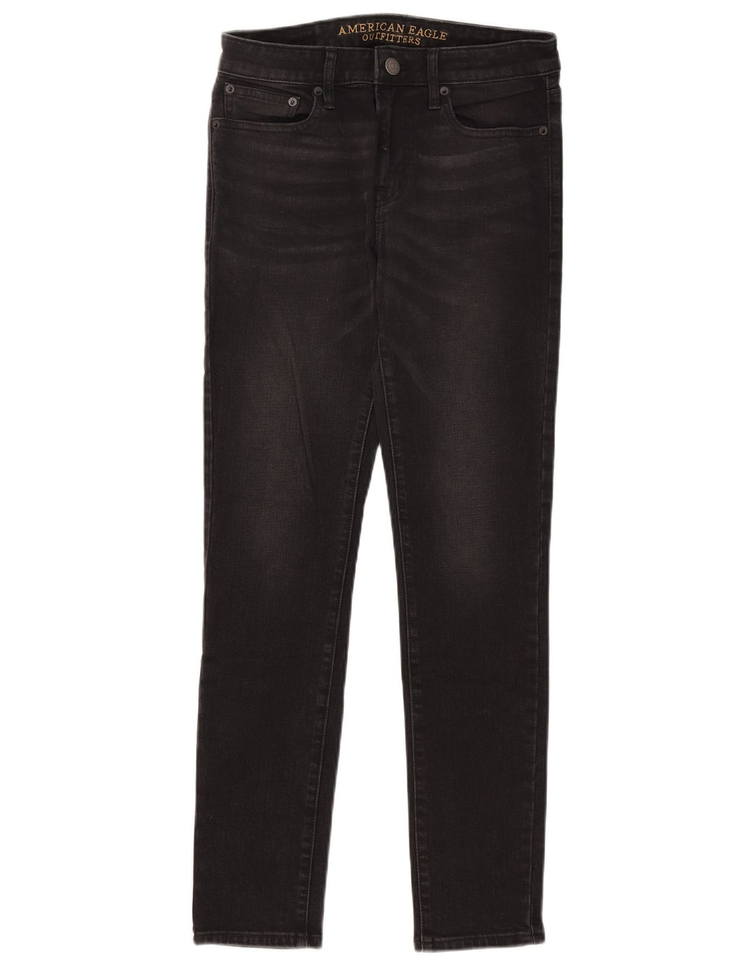 Damskie jeansy skinny American Eagle W30 L30 Czarne bawełniane