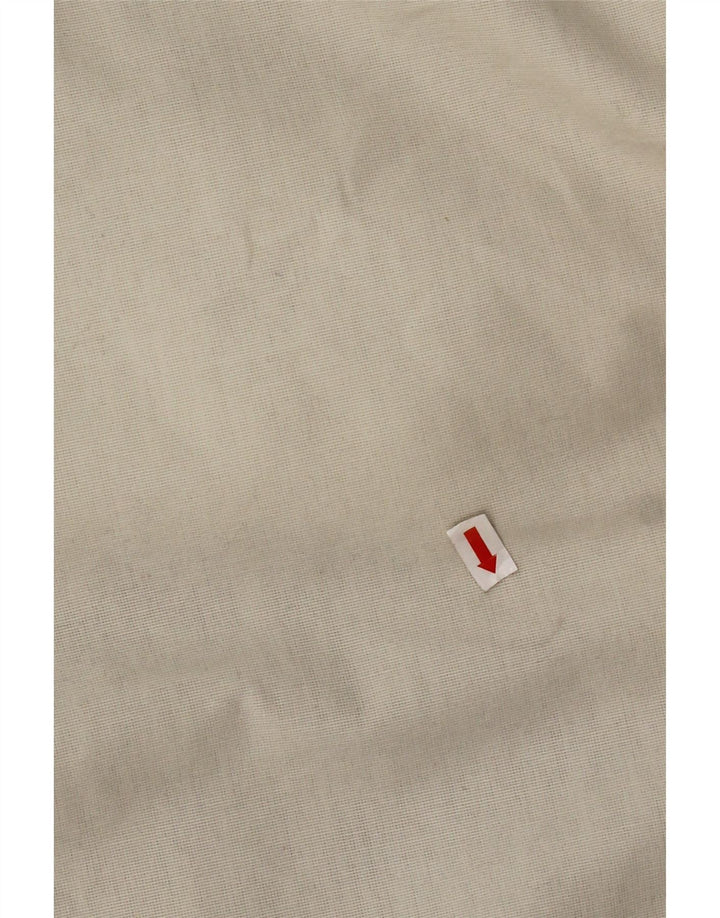 Męska kurtka wiatrówka z kapturem Stratos UK 42 XL, biała bawełna