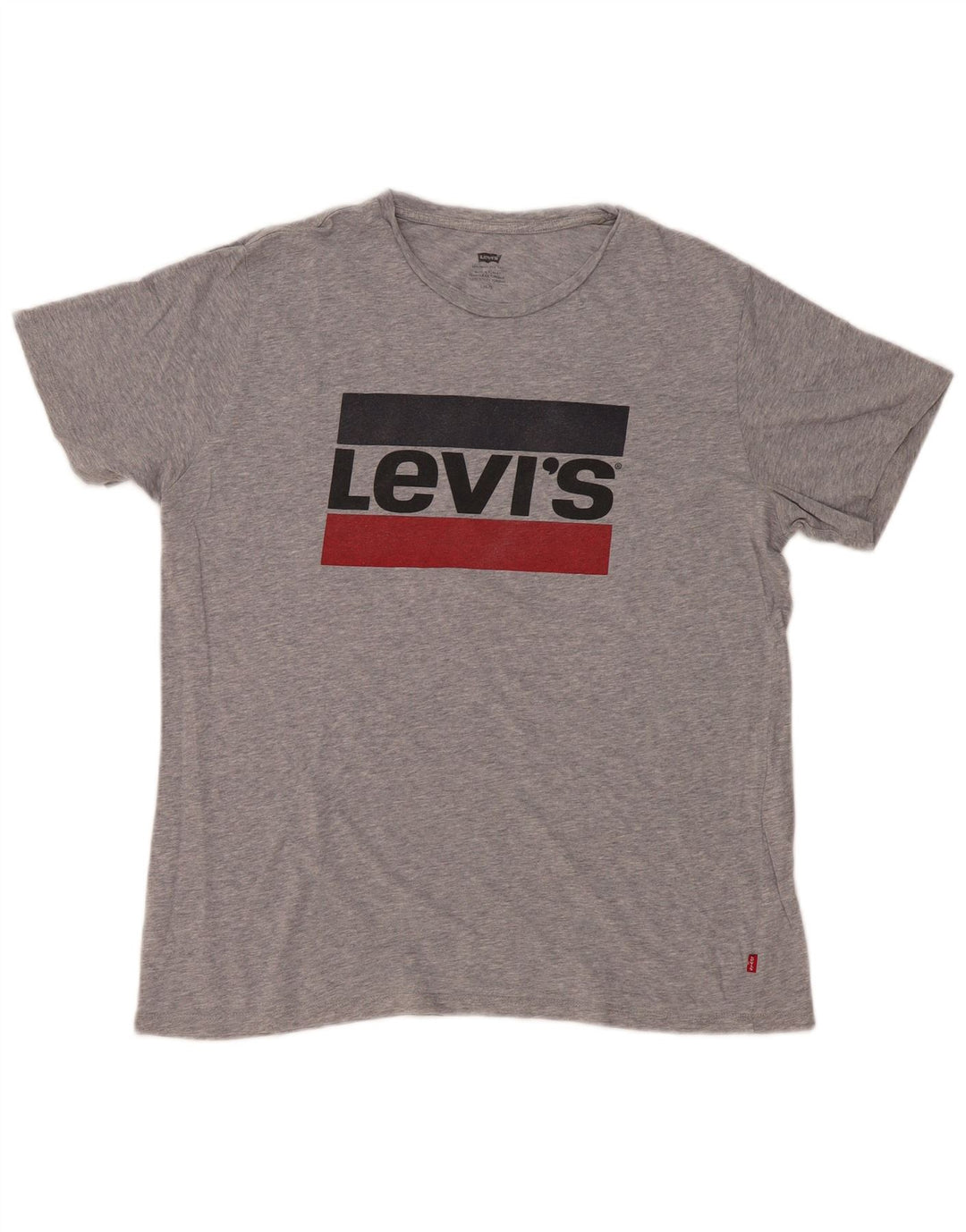 Męski T-shirt z grafiką Levi's, duży, szary, nakrapiany