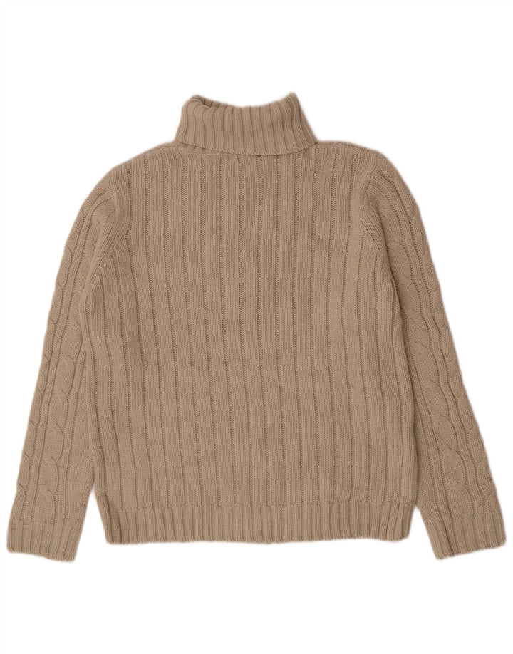 Męski sweter Zara z golfem, duży, beżowy