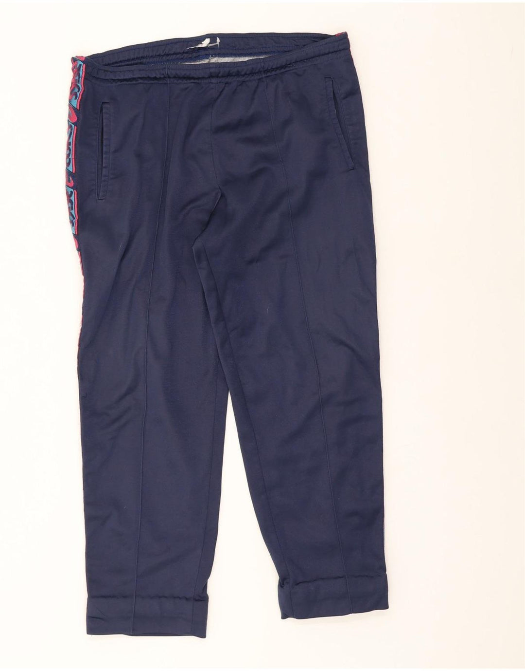 ASICS Womens Graphic Full Tracksuit IT 52 2XL  Navy Blue Vintage Asics and Second-Hand Asics from Messina Hembry 