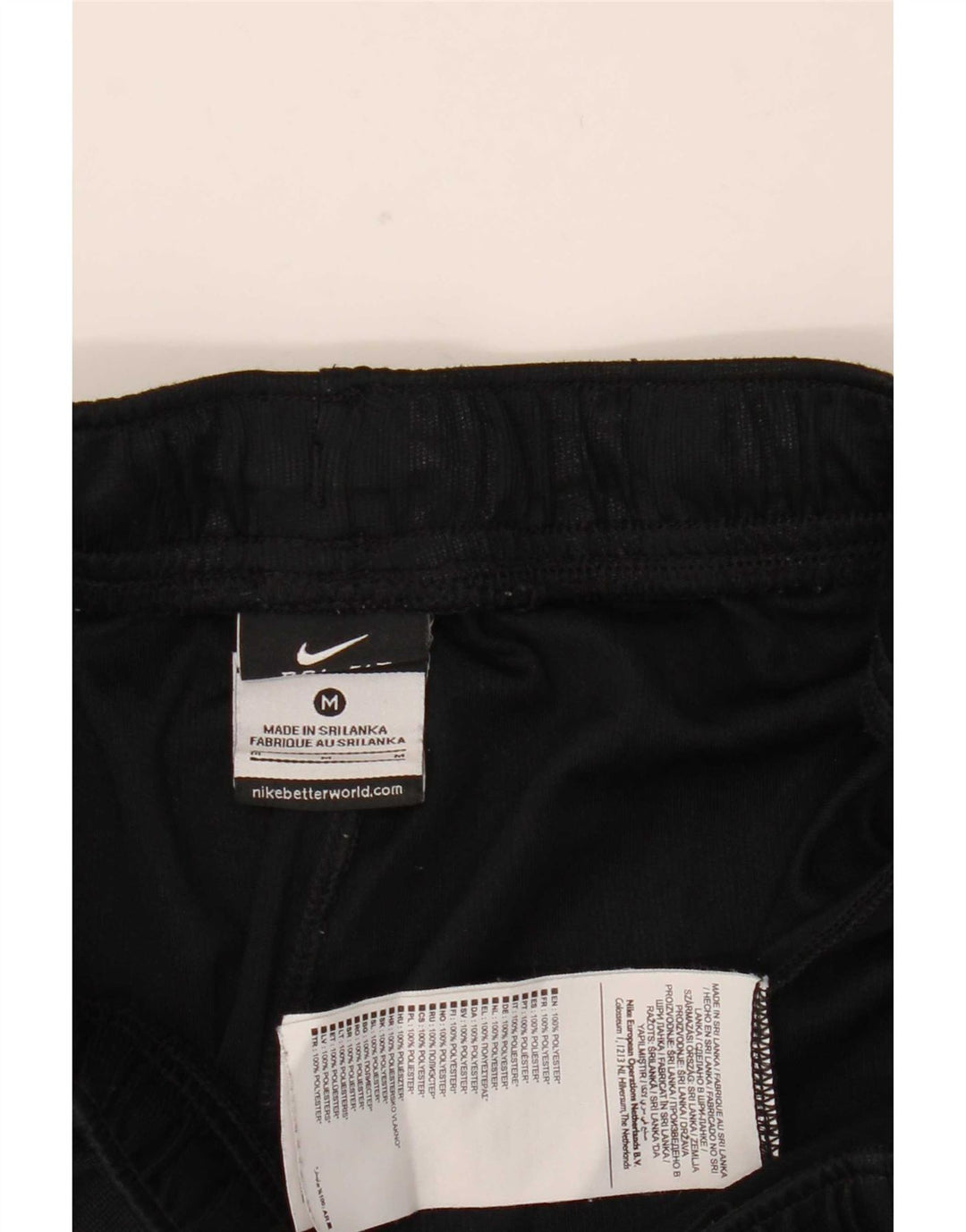 Męskie spodenki sportowe Nike Dri Fit, poliester w średnie czarne paski