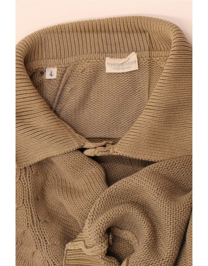 Męski sweter polo Trussardi w kolorze średniego beżu