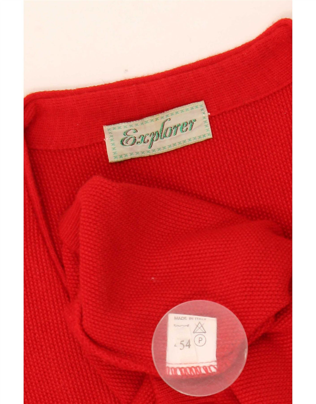 Męski sweter rozpinany Explorer IT 54 XL, czerwony akryl