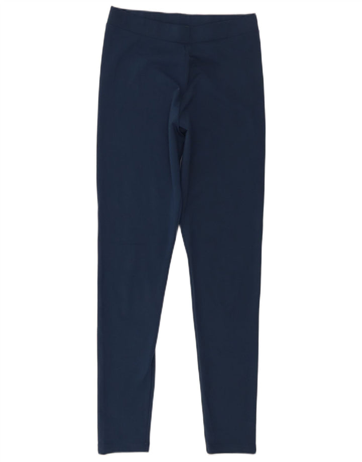 Damskie legginsy Adidas Graphic UK 10, małe, granatowe, poliestrowe
