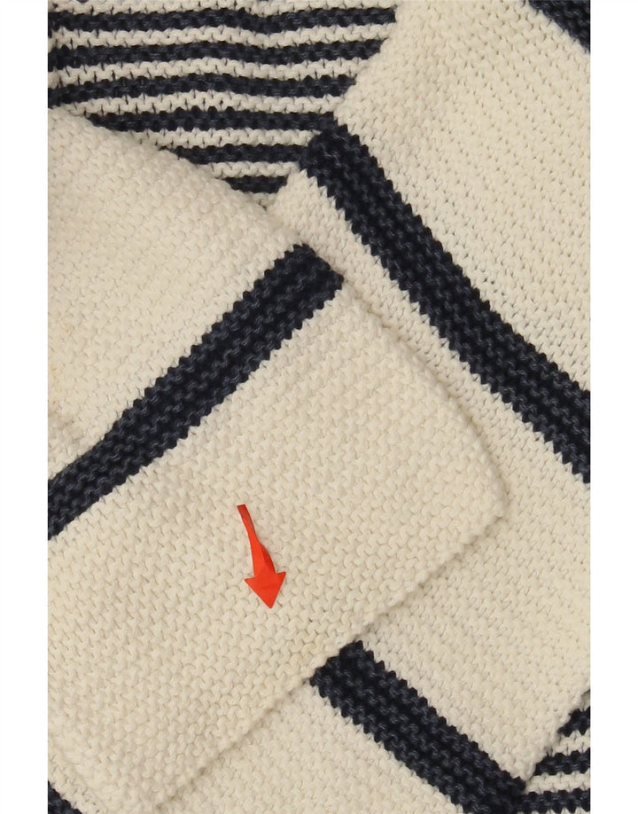 Sweter damski Tommy Bahama z dekoltem w kształcie litery V, UK 14, średni, złamany biały, morski