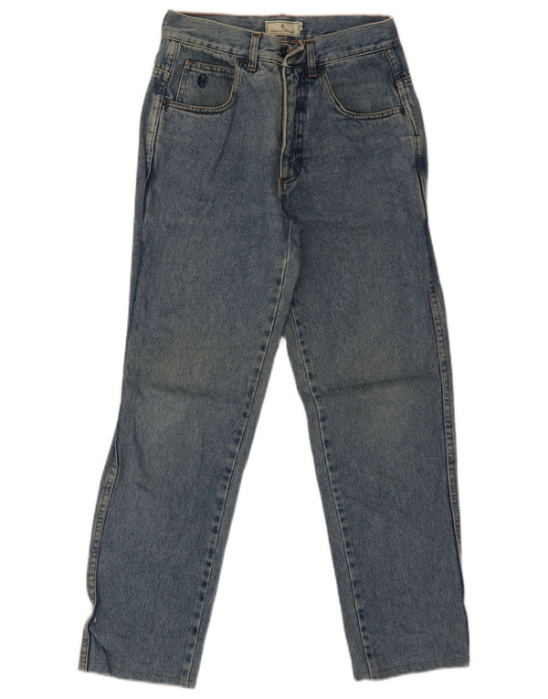 Conte of Florence Damskie proste dżinsy z wysokim stanem IT 44 Medium W30 L28 Niebieskie
