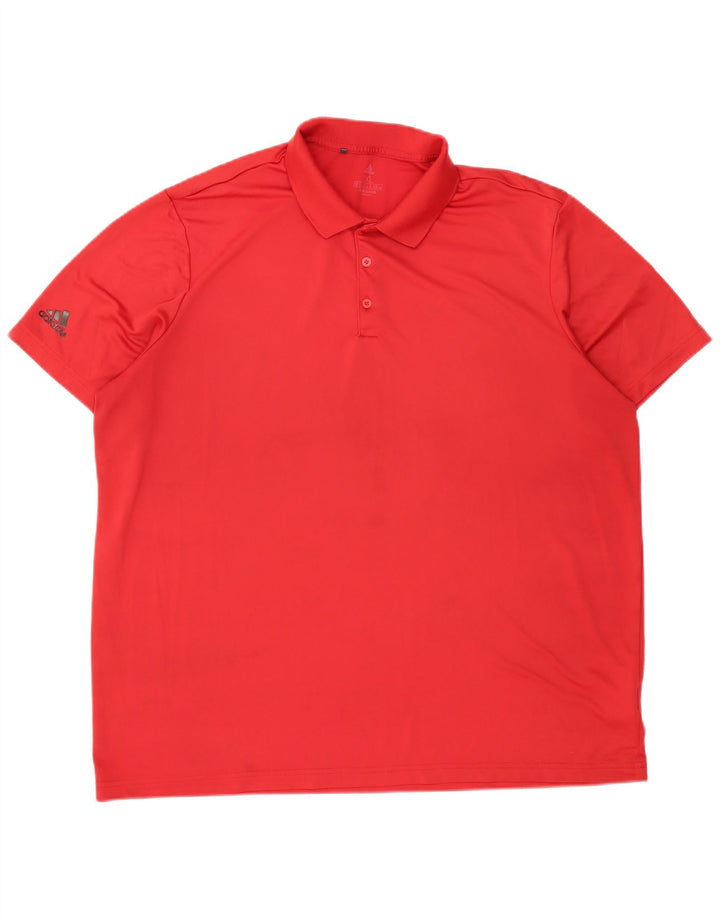 Męska koszulka polo ADIDAS 2XL, czerwona, poliester