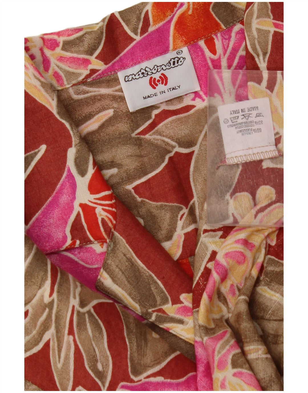 Koszula damska z krótkim rękawem MAZZONETTO IT 46, duża, wielokolorowa w kwiaty