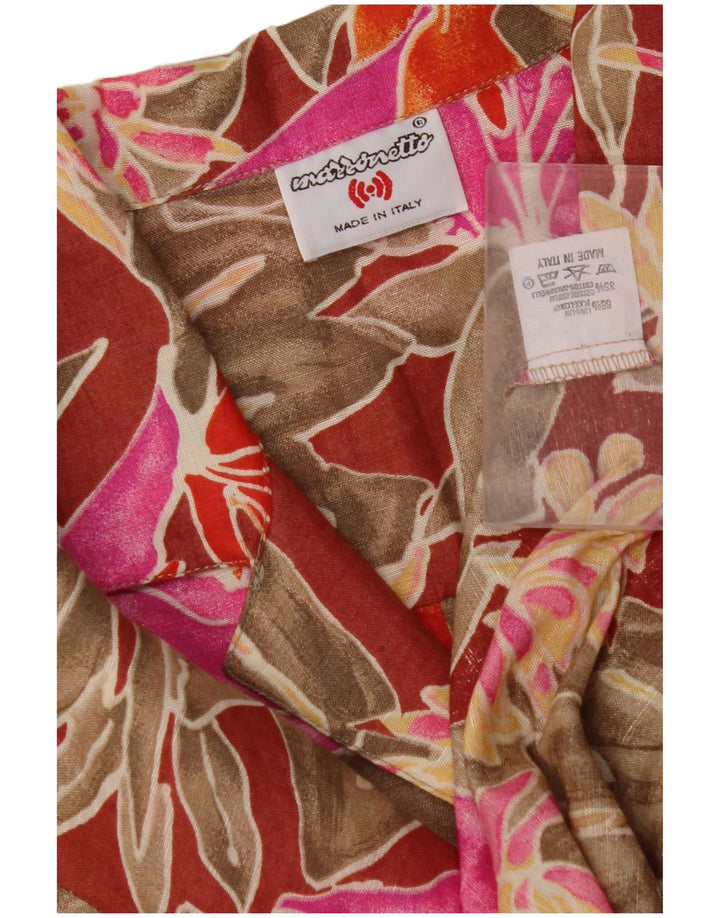 Koszula damska z krótkim rękawem MAZZONETTO IT 46, duża, wielokolorowa w kwiaty