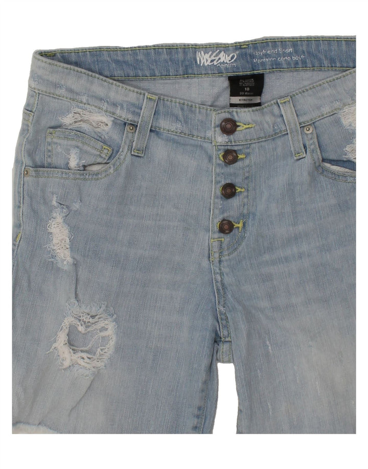 MOSSIMO Womens Distressed Denim Shorts US 10 Large W30 Blue Cotton Vintage Mossimo and Second-Hand Mossimo from Messina Hembry 