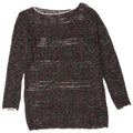 Sweter damski VINTAGE z dekoltem w łódkę UK 12, średni, wielokolorowy, nakrapiany