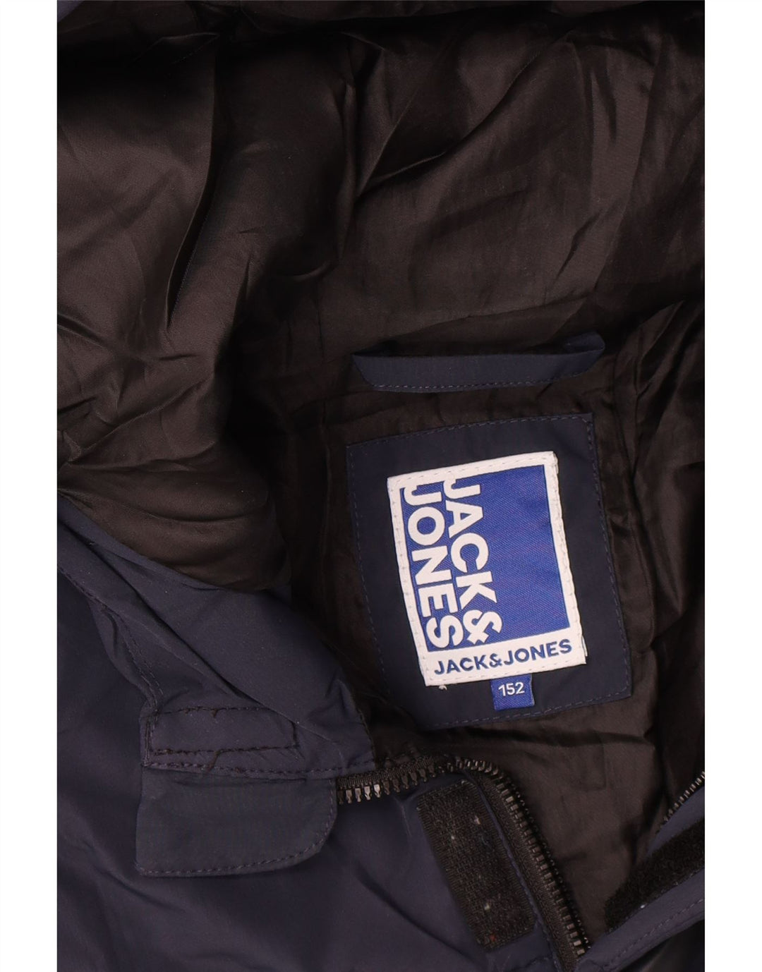 Kurtka chłopięca z kapturem i grafiką Jack & Jones, 11-12 lat, granatowa