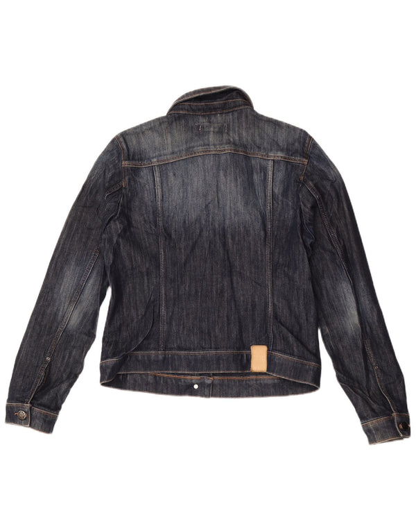 Damska kurtka dżinsowa ZARA Crop UK 18 XL granatowa