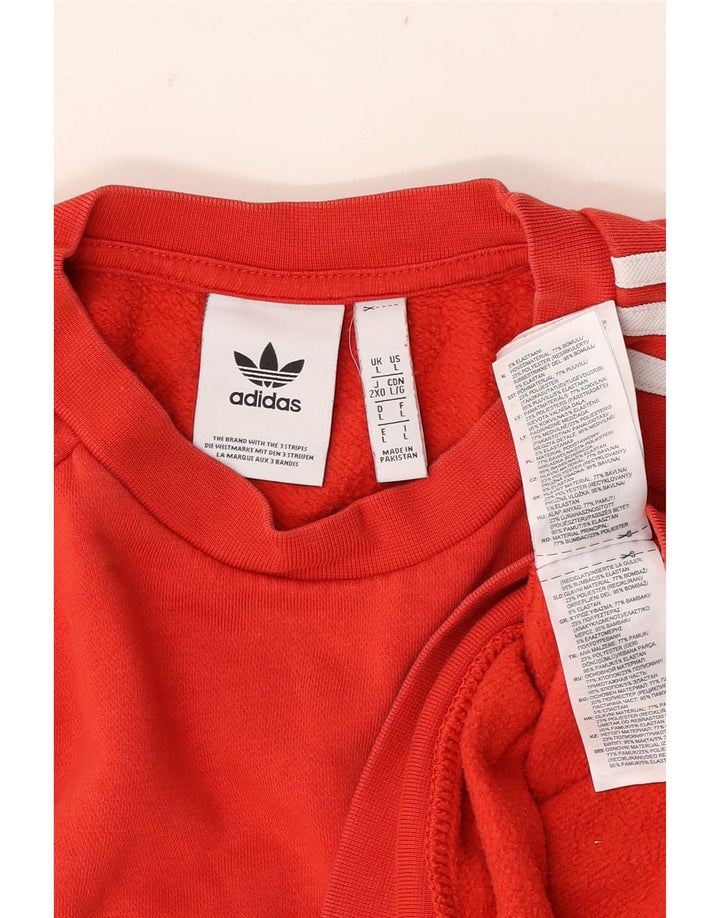 Adidas Męska Bluza Sweter Duża Czerwona Bawełna