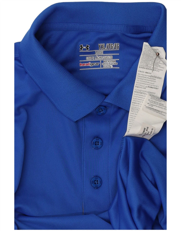 Chłopięca koszulka polo UNDER ARMOUR Heat Gear 13-14 lat, XL, niebieska, poliester