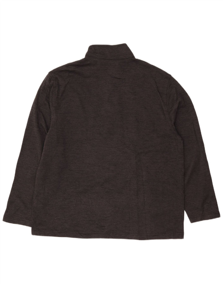 IZOD Męski sweter zapinany na guziki, XL, szary, poliester w jodełkę