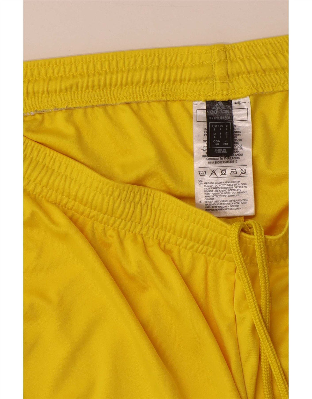 Męskie spodenki sportowe Adidas, duże, żółte, poliestrowe