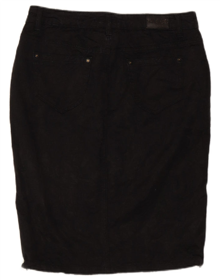 Vintage damska spódnica ołówkowa EU 40 Medium W30 Czarna bawełniana klasyczna