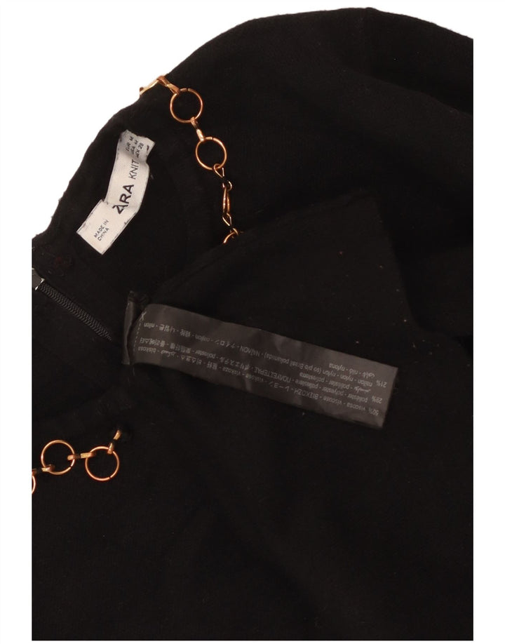 Damski krótki top Zara UK 12, średnia czarna wiskoza