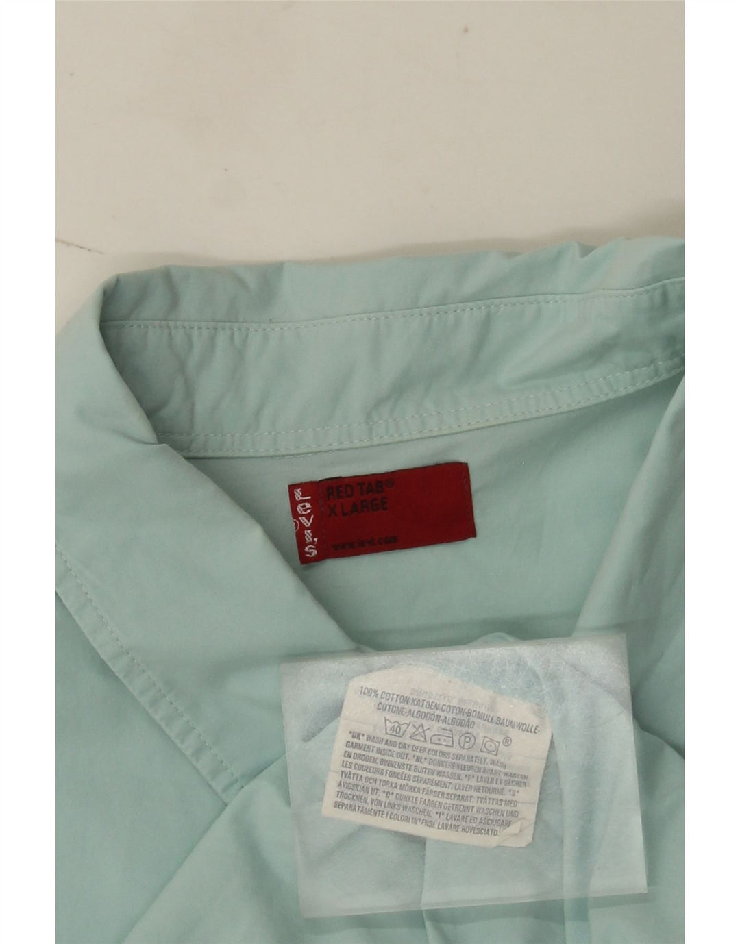 Koszula męska z krótkim rękawem Levi's XL, niebieska, bawełniana