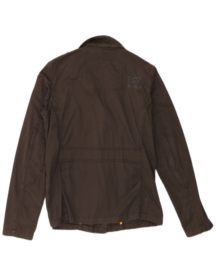 Damska kurtka wojskowa Superdry UK 14, duża, bawełniana khaki