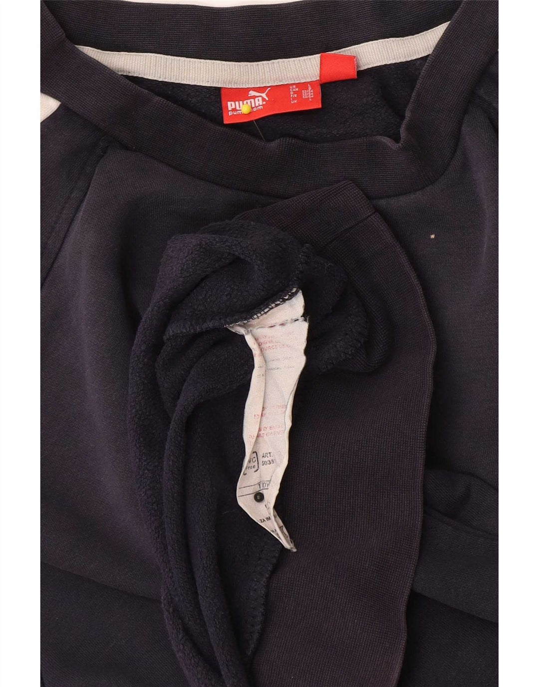 Męska bluza Puma Sweter, duża, granatowa, bawełniana w bloki kolorów