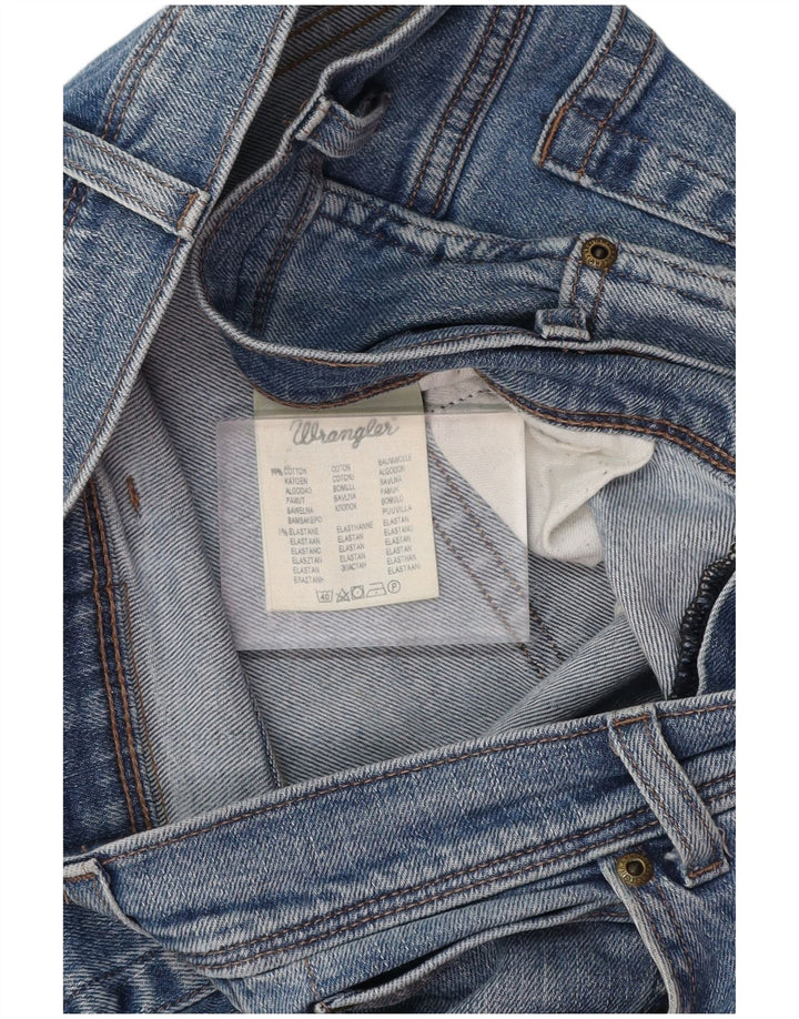 WRANGLER Męskie proste dżinsy W36 L34 Niebieskie, bawełniane