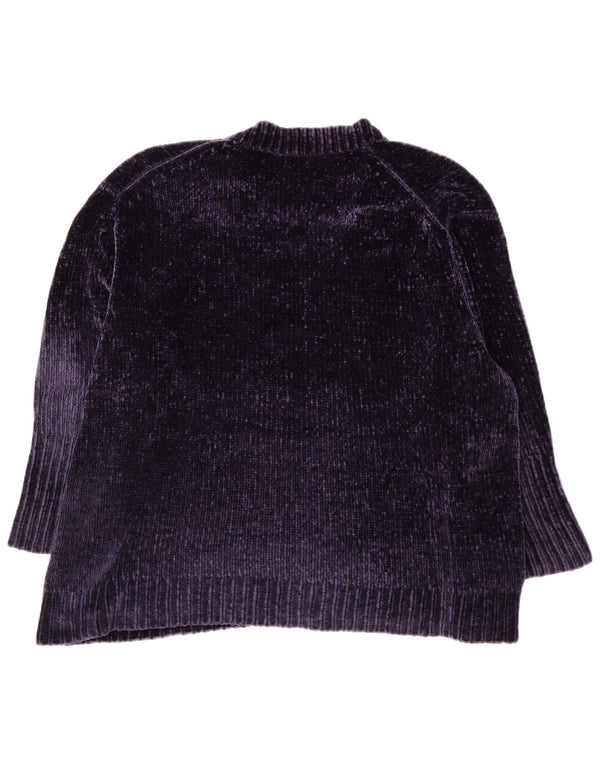 Damski sweter oversize z dekoltem w kształcie litery V Zara UK 10, mały, granatowy, poliester