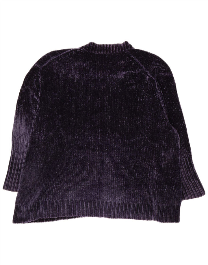 Damski sweter oversize z dekoltem w kształcie litery V Zara UK 10, mały, granatowy, poliester