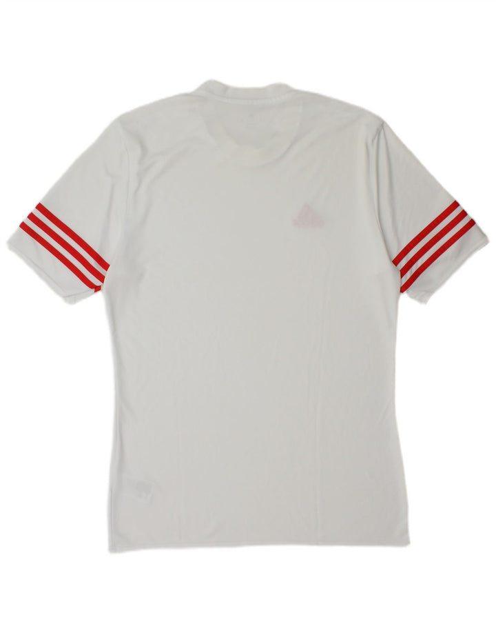 Adidas Męski T-shirt Climalite Top Średni Biały Poliester