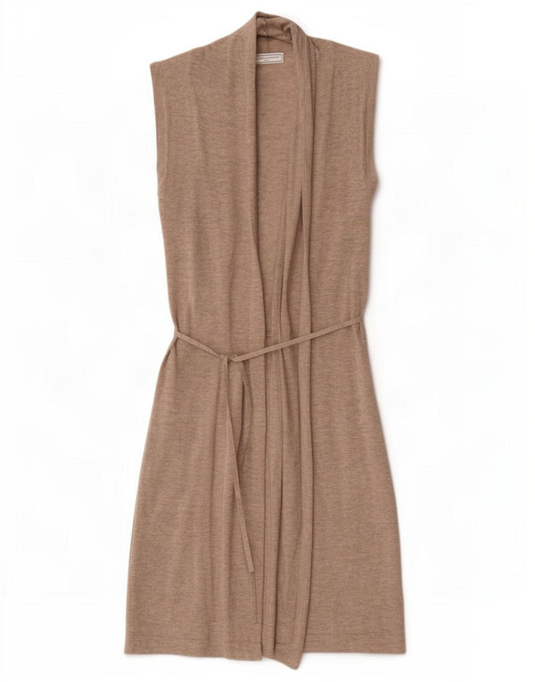 Damski sweter rozpinany bez rękawów The White Company UK 4 XS, beżowy