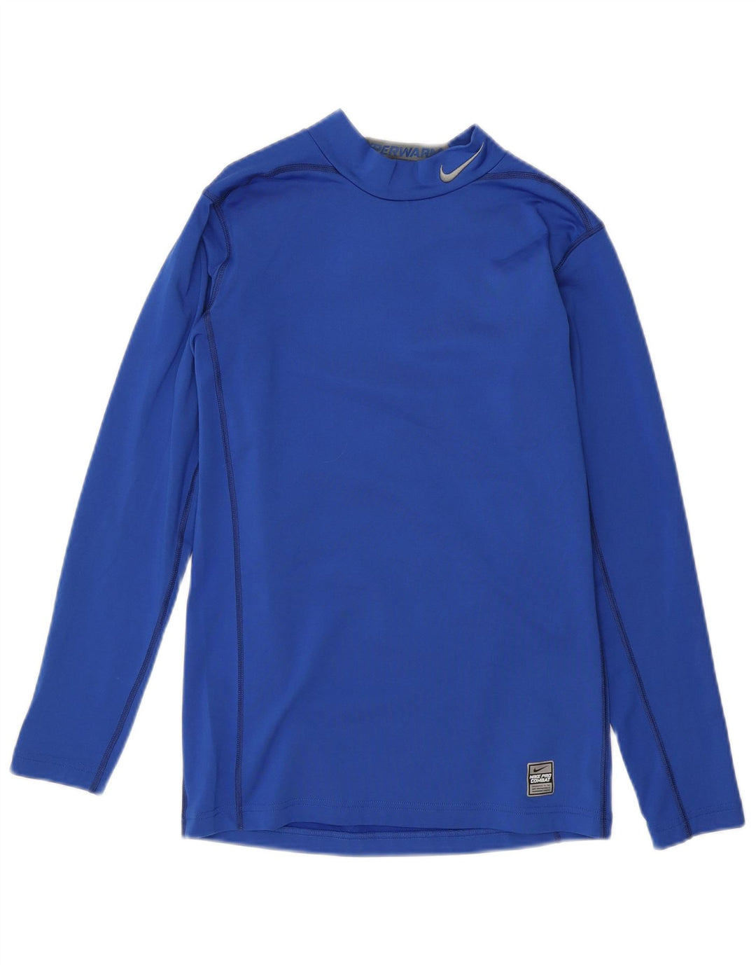 Męska koszulka Nike Dri Fit z długim rękawem, średnioniebieska, poliestrowa