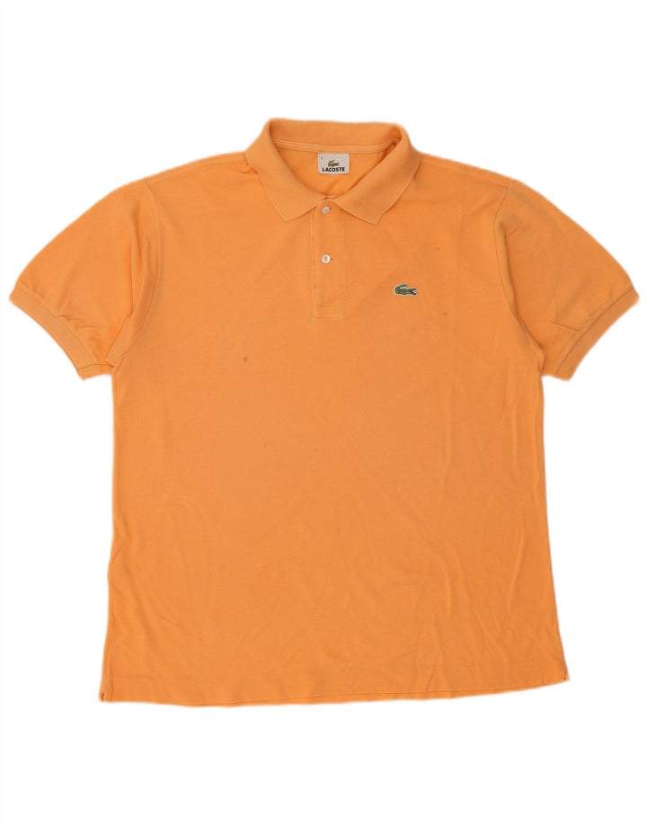 Męska koszulka polo LACOSTE, rozmiar 5, duża, pomarańczowa, bawełniana