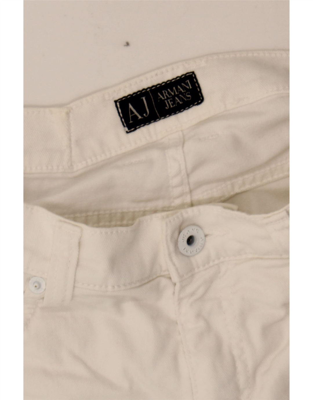 ARMANI Womens Straight Jeans W28 L32 White Vintage Armani and Second-Hand Armani from Messina Hembry 