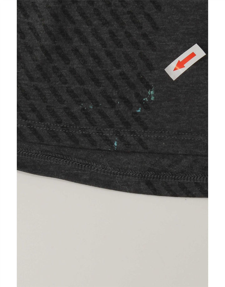 Męski T-shirt Nike Dri Fit, duży, szary poliester z blokami kolorów