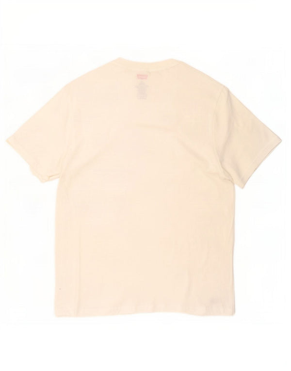 Męski T-shirt Levi's Top Średniej Białej Bawełny