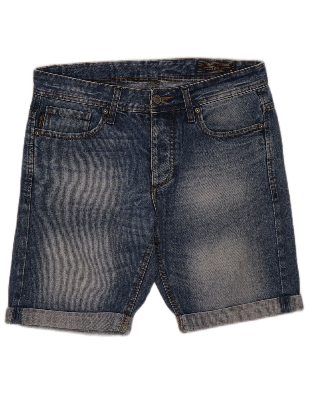 Męskie spodenki jeansowe Jack & Jones, małe, W30, niebieskie, bawełniane