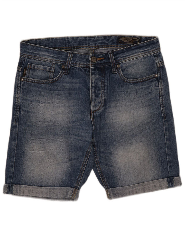 Męskie spodenki jeansowe Jack & Jones, małe, W30, niebieskie, bawełniane