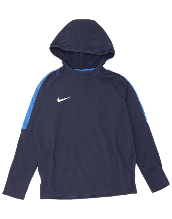 Męski sweter z kapturem Nike, średni granatowy, poliester z blokami kolorów
