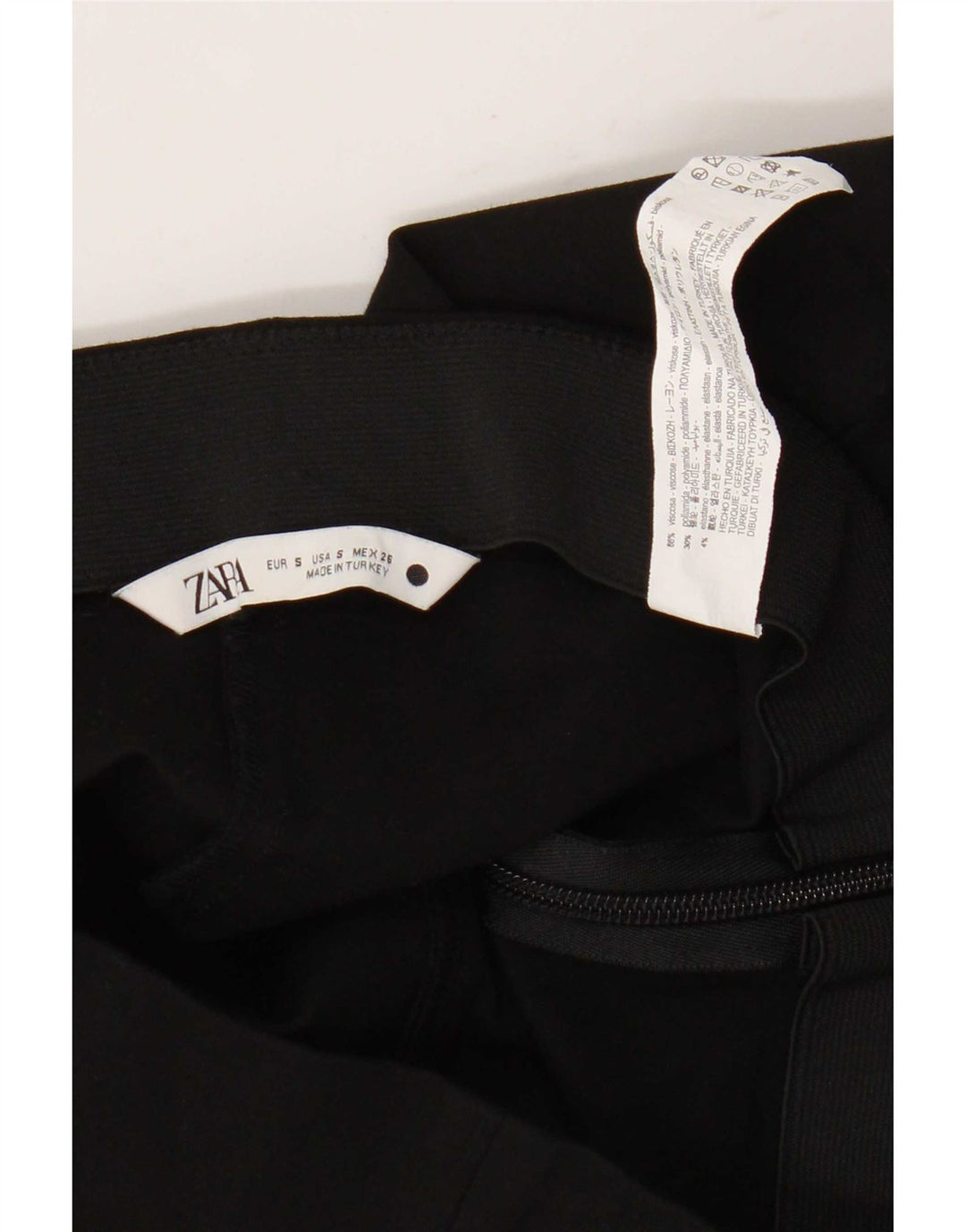 Spodnie damskie Zara Bootcut, małe, W26 L26, czarna wiskoza