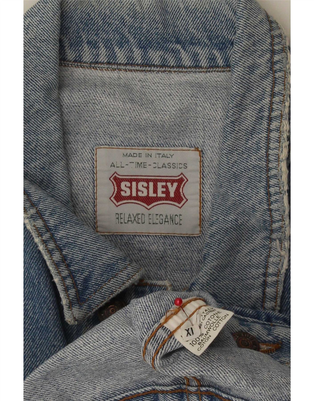 Męska kurtka dżinsowa Sisley UK 42 XL, niebieska, bawełniana