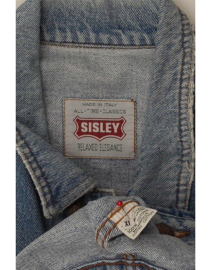Męska kurtka dżinsowa Sisley UK 42 XL, niebieska, bawełniana