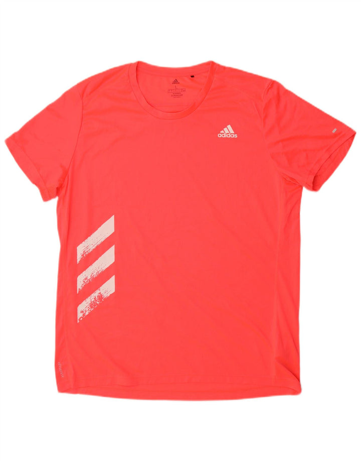 Męska koszulka Adidas Aeroready z grafiką, duża, różowa, poliestrowa
