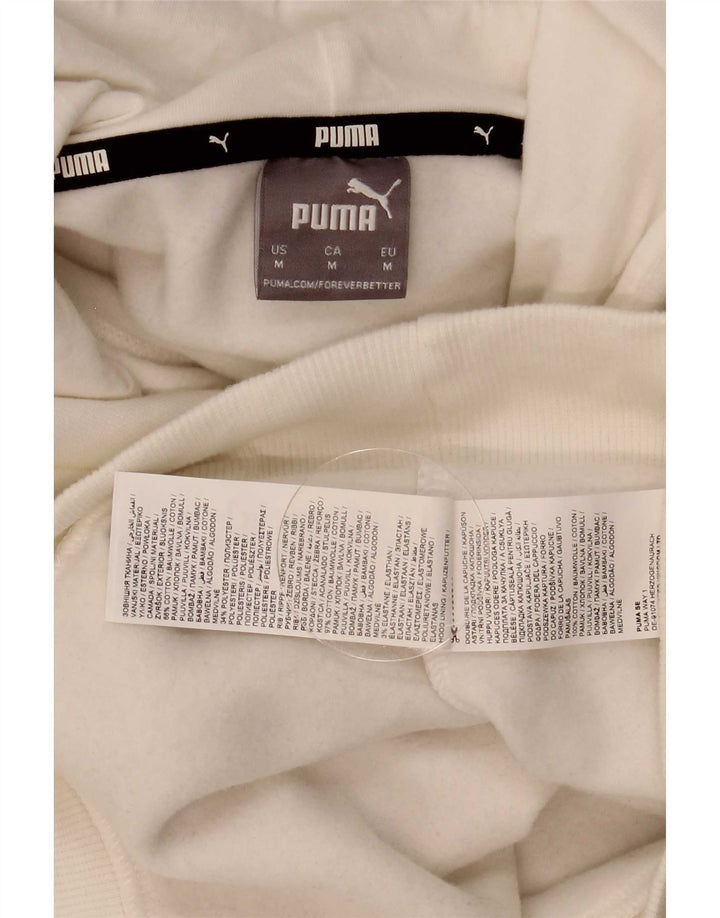 Męska bluza z kapturem Puma z grafiką, średnia biała bawełna