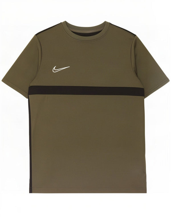 Chłopięcy T-shirt z grafiką Nike Dri Fit 13-14 lat XL, zielony, blok kolorów